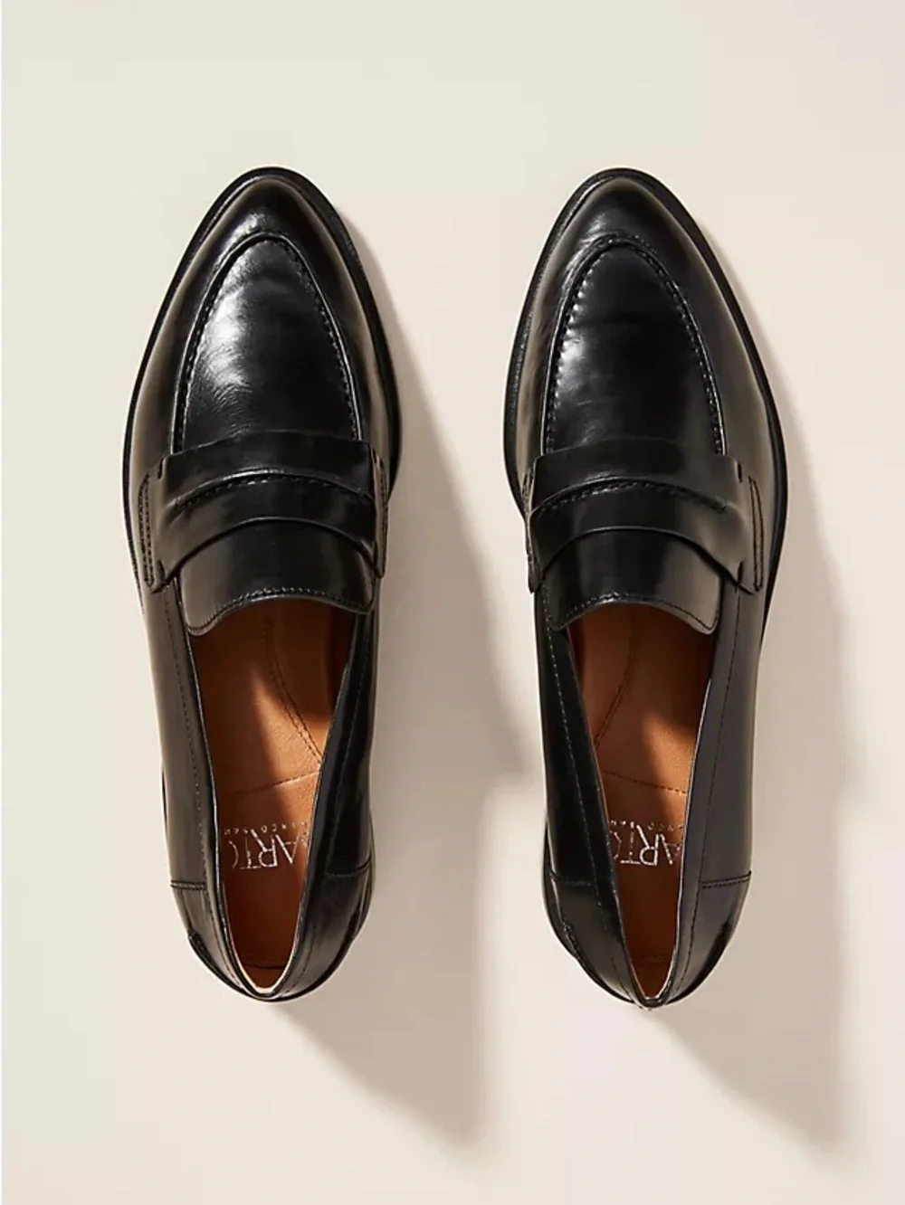 SARTO By Franco Sarto Black Leather Penny Loafers